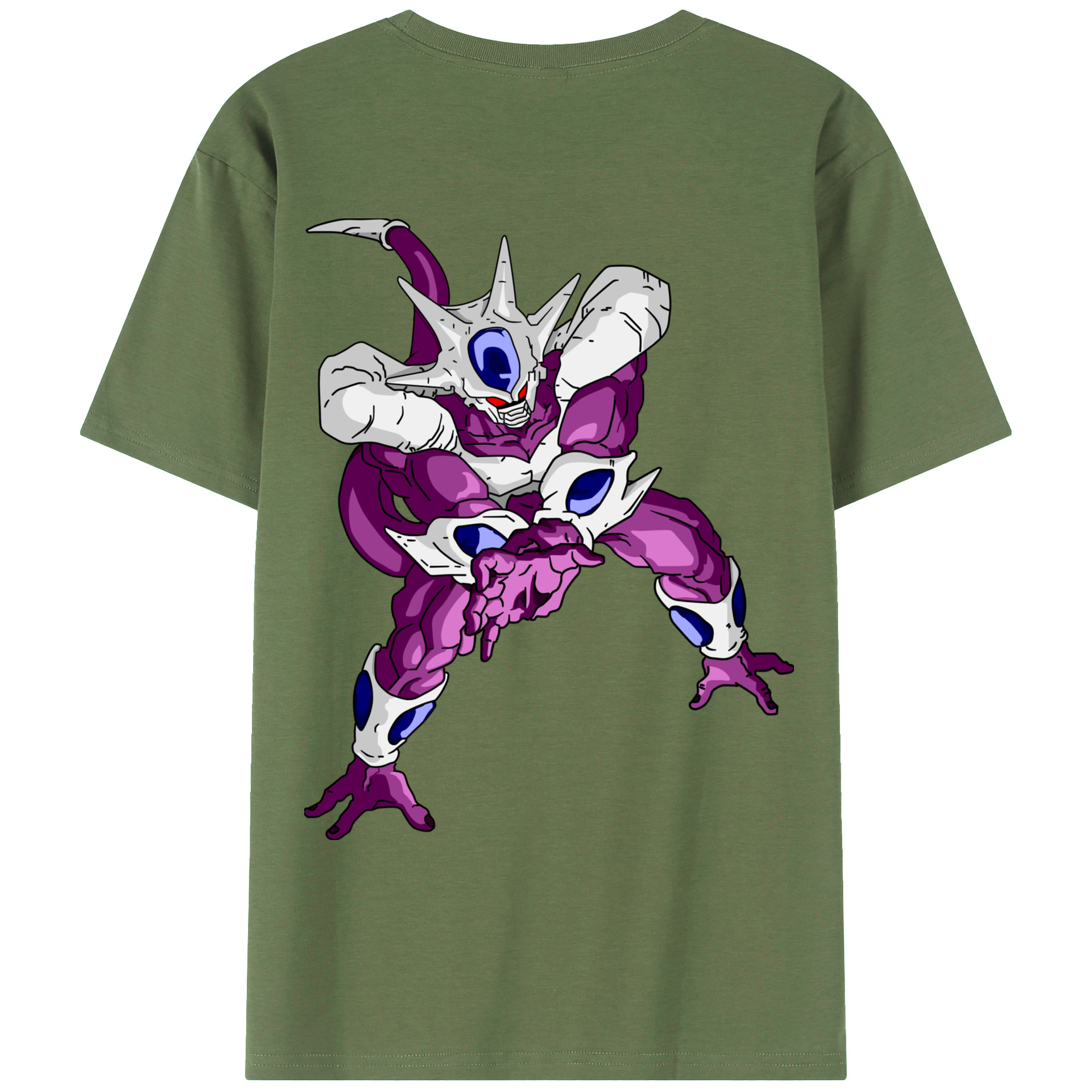 （画像用） ドラゴンボール クウラ DRAGON BALL Cooler Coora 綿100％ メンズ半袖Tシャツ（バックプリント） 通気性
